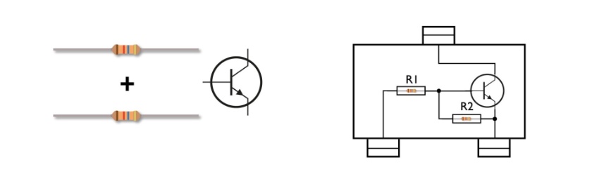 Resistor-equipped transistor (RET)